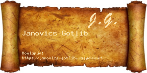 Janovics Gotlib névjegykártya